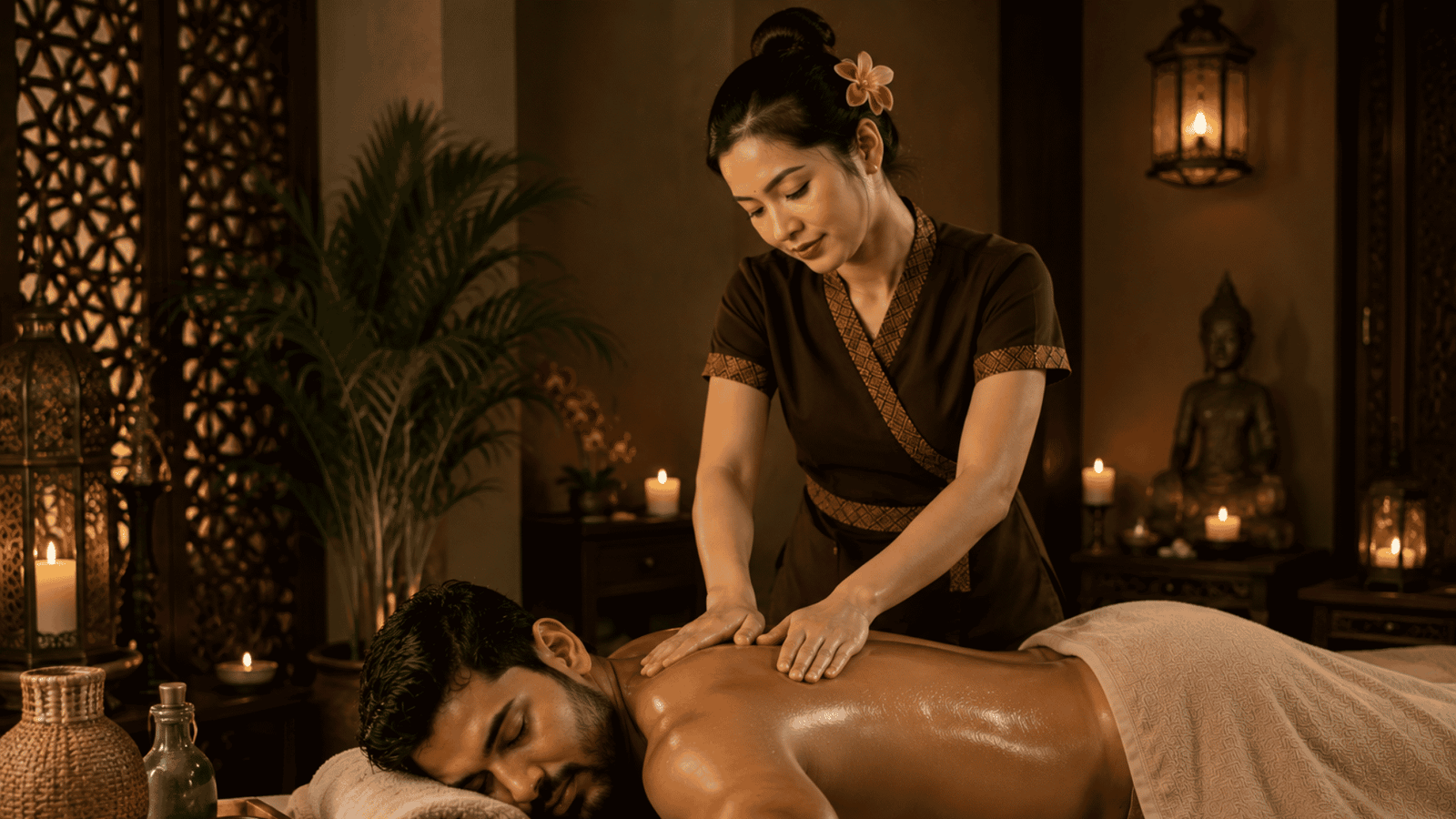 Traditional Kerala oil massage