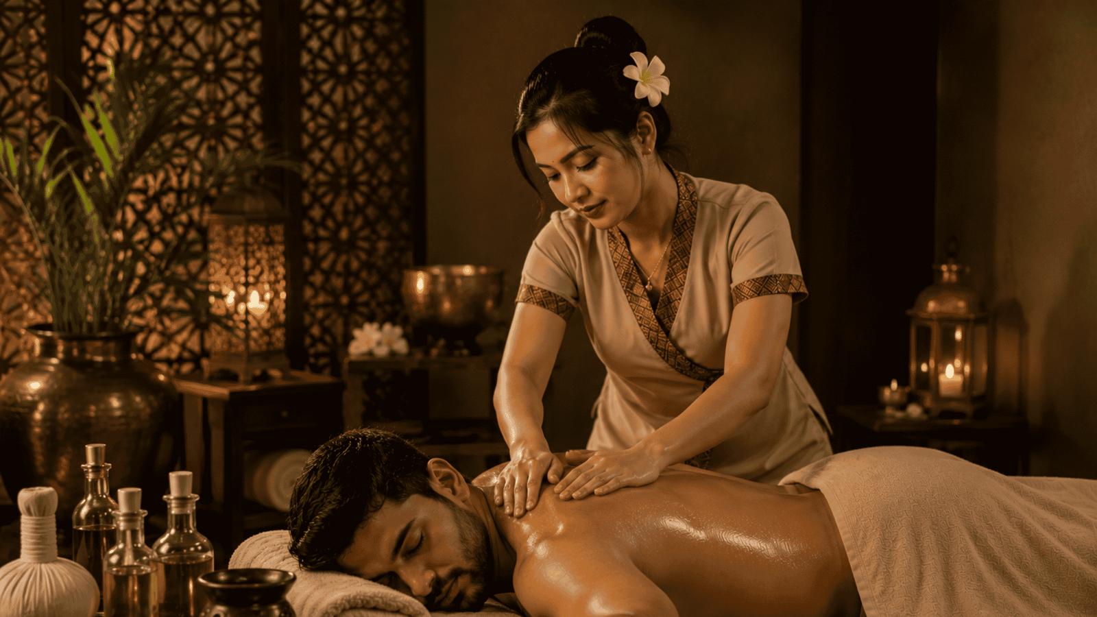 Relaxing massage experience