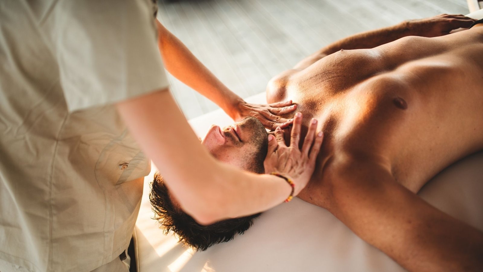 Thai massage stretching